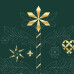 Christmas Tree Sashiko Panel - Green/Gold
